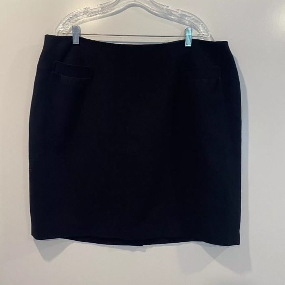 Talbots Black Crepe Pencil Skirt Career Womens Size 20WP (1373) - Picture 1 of 5